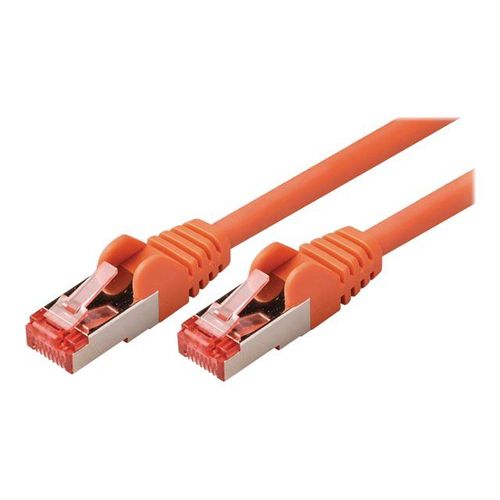 Nedis - Câble réseau - RJ-45 (M) pour RJ-45 (M) - 15 cm - SFTP - CAT 6 - moulé, rond - orange