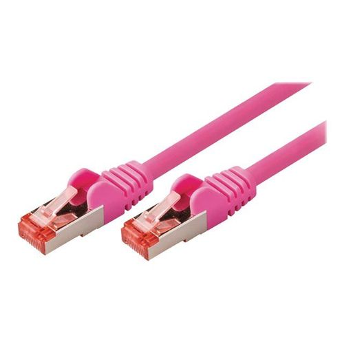 Nedis - Câble réseau - RJ-45 (M) pour RJ-45 (M) - 15 m - SFTP - CAT 6 - moulé, rond - rose