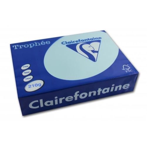 Trophée Ramette 250 Feuilles Papier 210g A4 210x297 mm Certifié FSC Bleu alizé