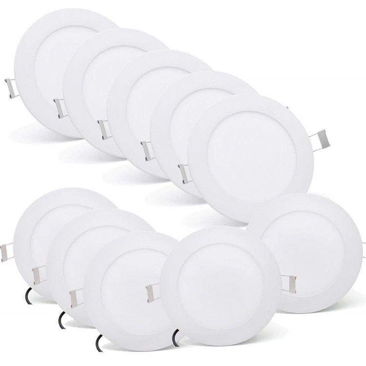 10pcs 6W Encastré Spot LED Encastrable Plafond Blanc Froid 6000K Ultra  Minces Panneau Ronde Encastré Spot LED Encastrable Ultra-plats éclairage