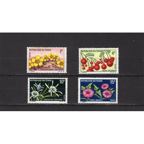 Timbres-Poste Du Tchad (Fleurs Et Fruits Divers)