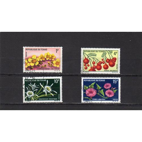 Timbres-Poste Du Tchad (Fleurs Et Fruits Divers)