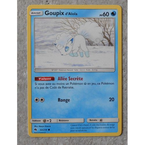 Goupix D'alola 53/214 - Sl8 - Tonnerre Perdu - Vf