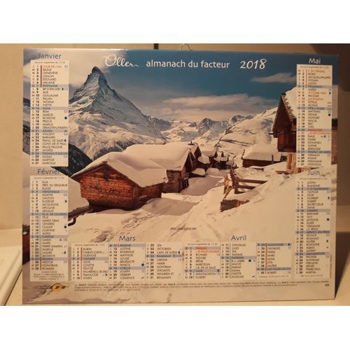 Calendrier La Poste 2018