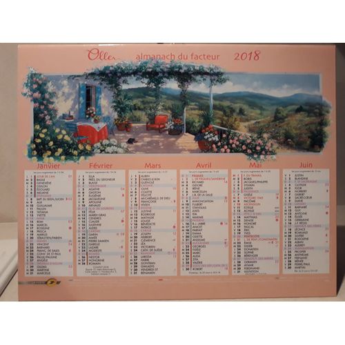 Calendrier La Poste 2018