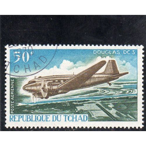 Timbre De Poste Aérienne Du Tchad (Anniversaire De La Compagnie « Air Tchad »)