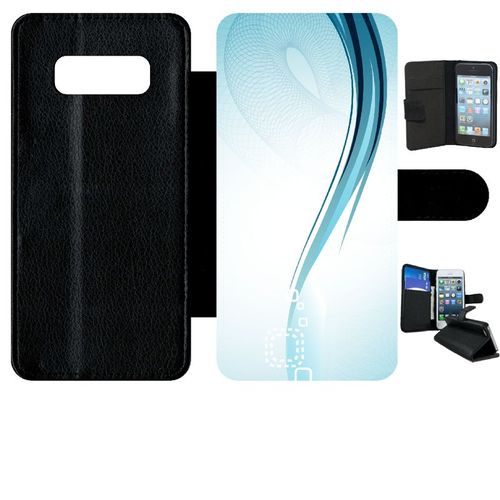 Etui À Rabat Galaxy Note 8.0 - Forme Bleu Arrondi - Simili-Cuir - Noir
