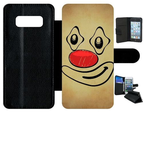 Etui À Rabat Galaxy Note 8.0 - Smiley Clown Nez Rouge - Simili-Cuir - Noir