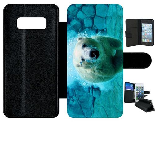 Etui À Rabat Galaxy Note 8.0 - Gros Ours Blanc Plongee - Simili-Cuir - Noir