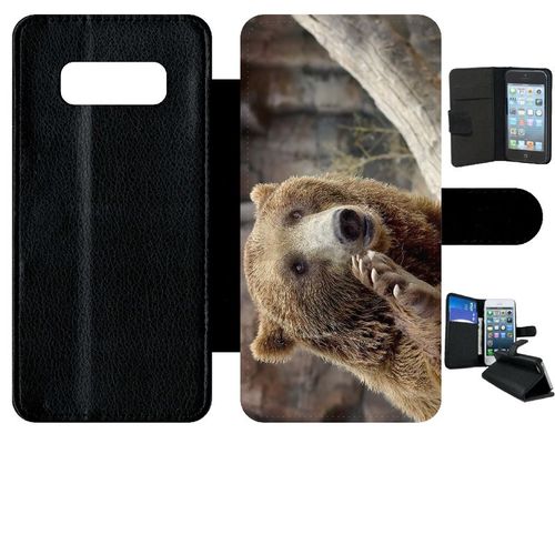Etui À Rabat Galaxy Note 8.0 - Gros Ours Brun - Simili-Cuir - Noir