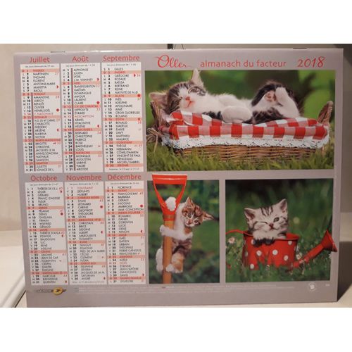 Calendrier La Poste 2018