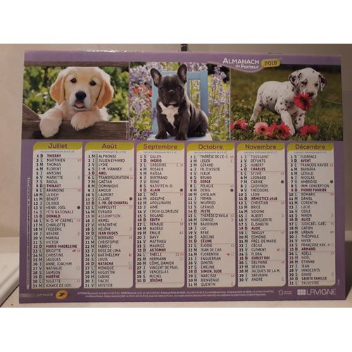 Calendrier La Poste 2018