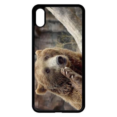 Coque Iphone Xs Max - Gros Ours Brun - Noir