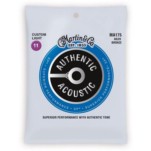 Martin Ma175 - Jeu De Cordes Guitare Acoustique - Authentic - Custom Light 11-52