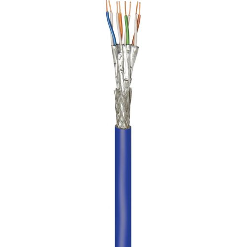 Câble réseau CAT 7a S/FTP Goobay 91893 4 x 2 x 0.32 mm² bleu 100 m