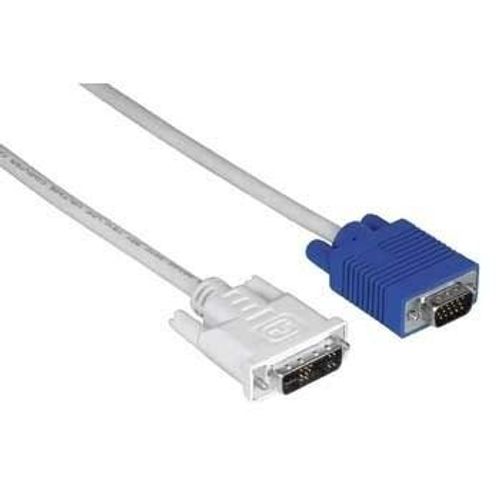 Câble de raccordement Hama 45075 [1x DVI mâle 18+5 pôles - 1x VGA mâle] 1.8 m gris