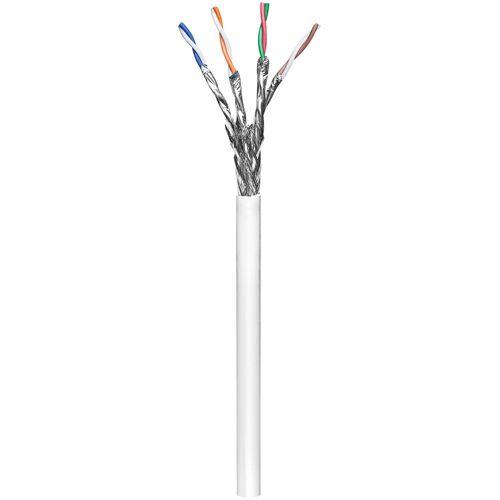 Câble réseau CAT 6 S/FTP Goobay 94218 4 x 2 x 0.12 mm² blanc 305 m