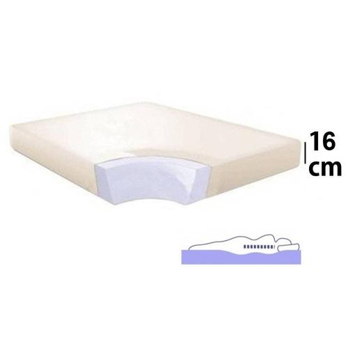 Matelas 160/16cm D'épaisseur Pour Canapé Convertible Avec 4cm À Mémoire De Forme 50kg/M3 Coutils Silver Care