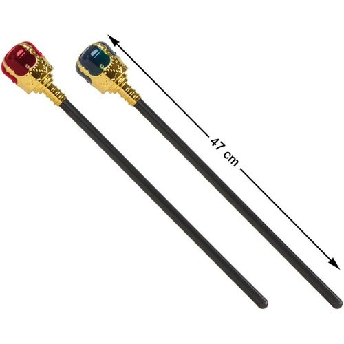 Sceptre De Roi En 2 Couleurs Variés 47 Cm (Taille Unique)