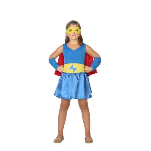 Déguisement De Super-Héroïne Bleue Pour Fille (Taille 5-6a)