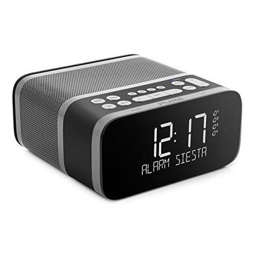 Radio-réveil FM Pure Siesta S6 anthracite fonction de charge de la batterie