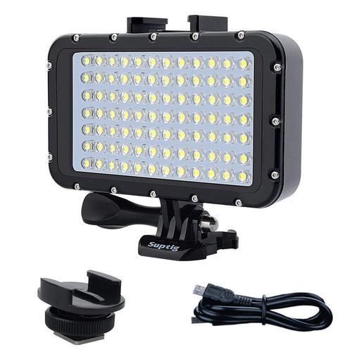 ®cBOX Lampe de plongée 84 LED étanche 50m pour GoPro Hero 7 6 5 HERO 5S 4 et Appareils photo reflex