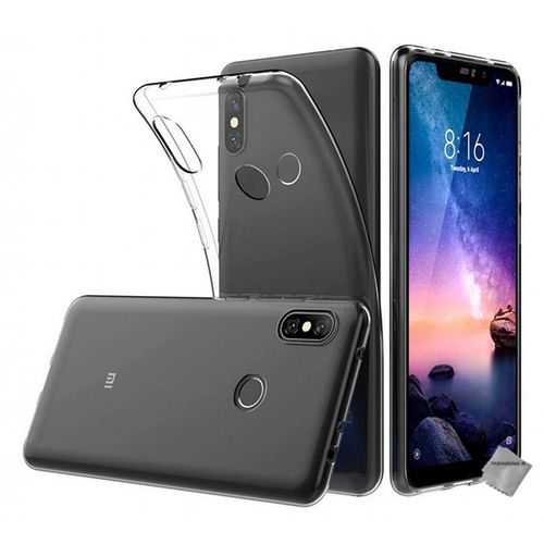 Housse Etui Coque Silicone Gel Fine Xiaomi Redmi Note 6 Pro + Film Ecran Transparent Tpu