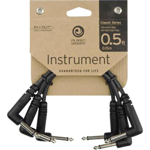 instruments C?ble de raccordement [1x Jack m?le 6.35 mm - 1x Jack m?le 6.35 mm] 15 cm noir Planet Waves PW-CGTP-305