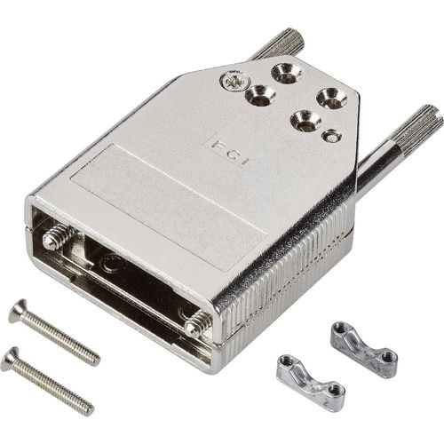 Capot SUB-D 9 pôles FCI 8655MH0911LF zinc moulé sous pression 180 ° argent 1 pc(s)