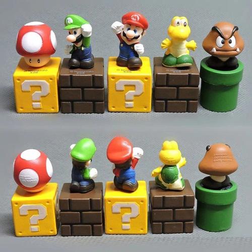 5 Figurines Du Personnage De Super Mario Toy Toad Koopa Gumba Luigi Etc. Goodnice