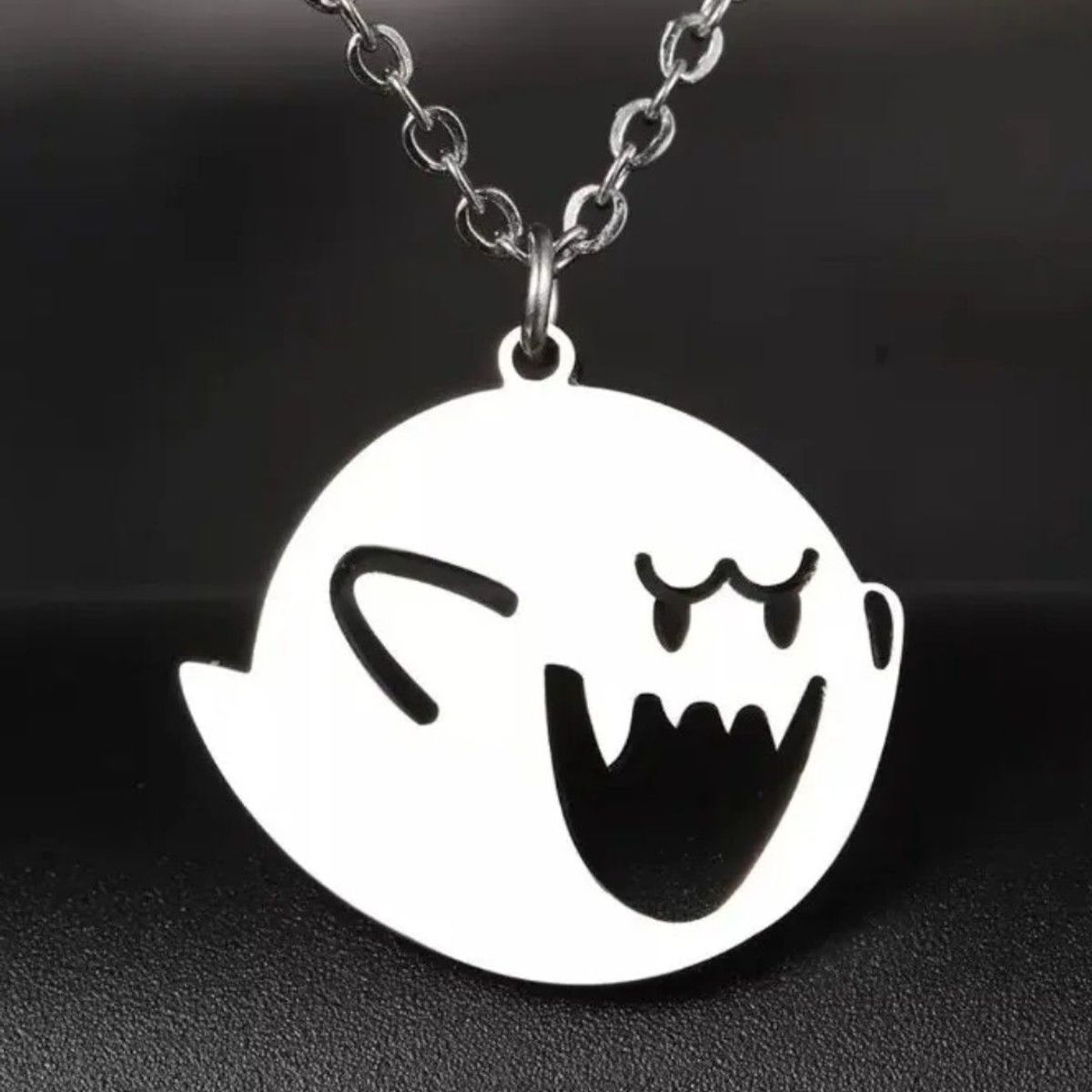 Super Mario Buhu Boo Buu Ghost Ghost Anime Manga Cosplay Chaîne Collier Silver8 Goodnice