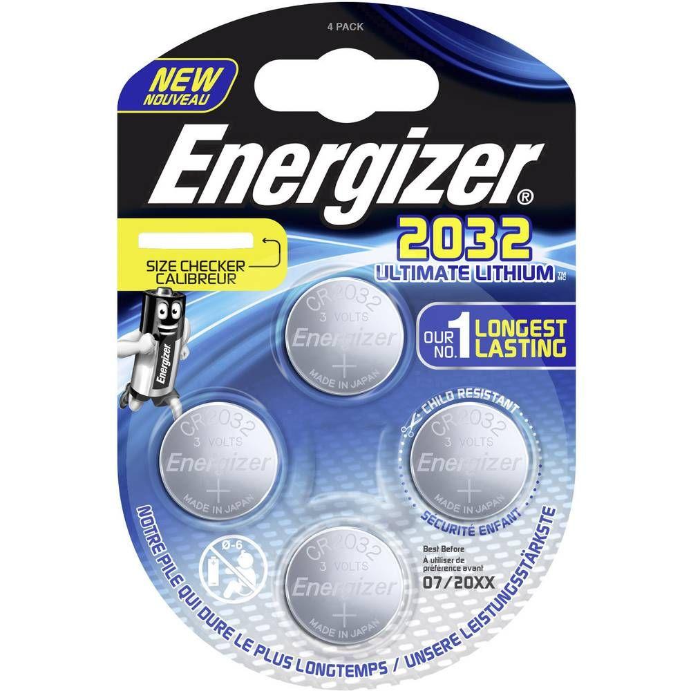 ENERGIZER CR2032 - 4 piles boutons - 3V Pas Cher