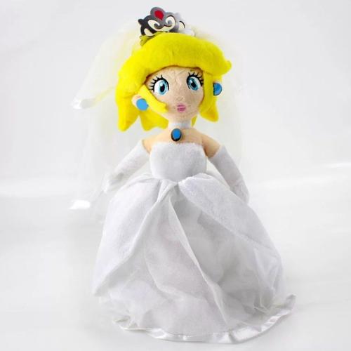 Super Mario Princesse Peach Mariée Mariage Peluche Figure Peluche 30cm Goodnice