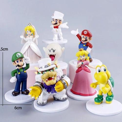 8 Figurines Super Mario Jouets De Mariage Bowser Koopa Peach Etc. Goodnice