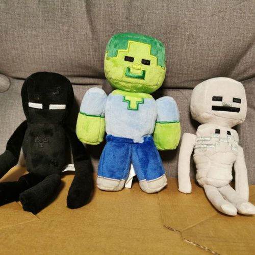 Minecraft 3 Figurines En Peluche Peluches Ensemble De Peluches Enderman Squelette Zombie Goodnice