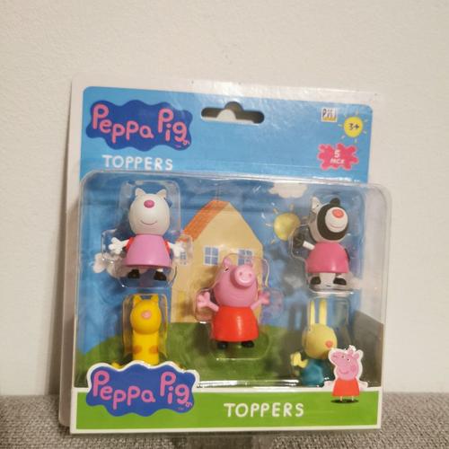 Ensemble De Figurines 5 Pièces Peppa Pig Pigs Family Friends Lapin Goodnice