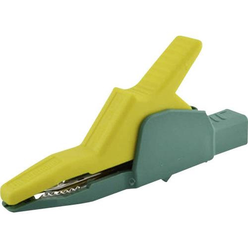 Pince crocodile de sécurité SKS Hirschmann AK 2 B 2540 I enfichable 4 mm CAT II 1000 V jaune