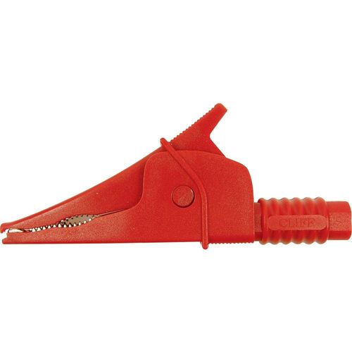 Pince crocodile de sécurité Cliff Croc Clip enfichable 4 mm CAT III 1000 V rouge