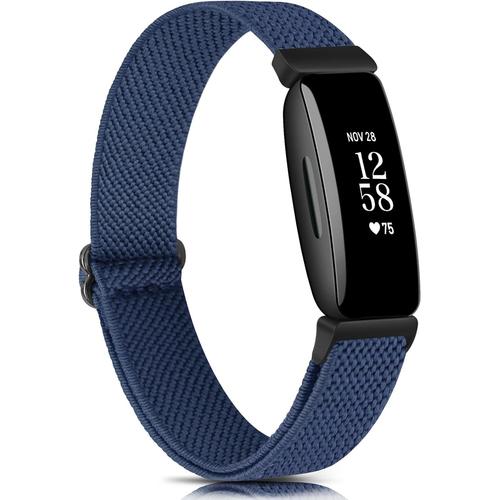 Bracelet Compatible Avec Fitbit Inspire 2 Bracelet, Bracelet Rechange Réglables En Silicone Souple Pour Fitbit Inspire 2 Tracker Pour Homme Femme (Bleu Marine)