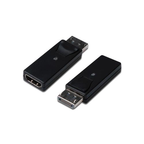 Digitus DisplayPort / HDMI Adaptateur [1x DisplayPort mâle - 1x HDMI femelle] noir blindage double, verrouillable, compa