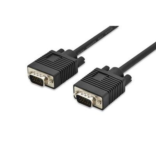 Digitus VGA Câble de raccordement [1x SUB-D mâle 15 pôles - 1x SUB-D mâle 15 pôles] 1.8 m noir