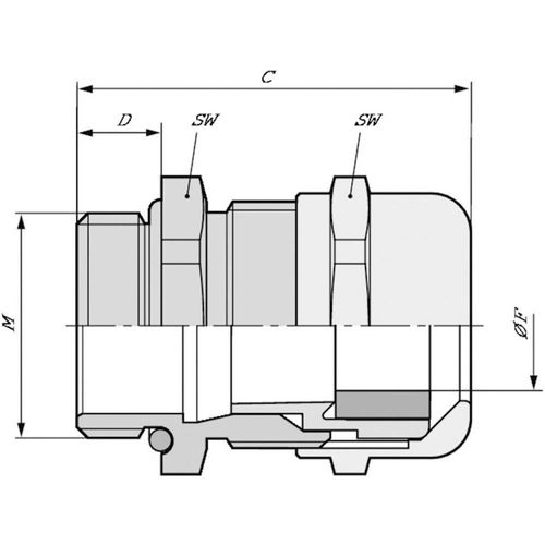 Presse-étoupe LappKabel SKINTOP® MSR-M 75X1,5 53112511 M75 laiton laiton 1 pc(s)