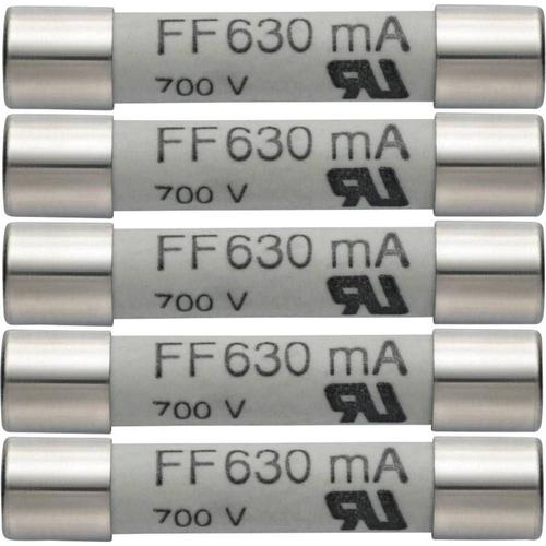Lot de 5 fusibles de rechange pour multimètre 630 mA / 600 V testo 0590 0007