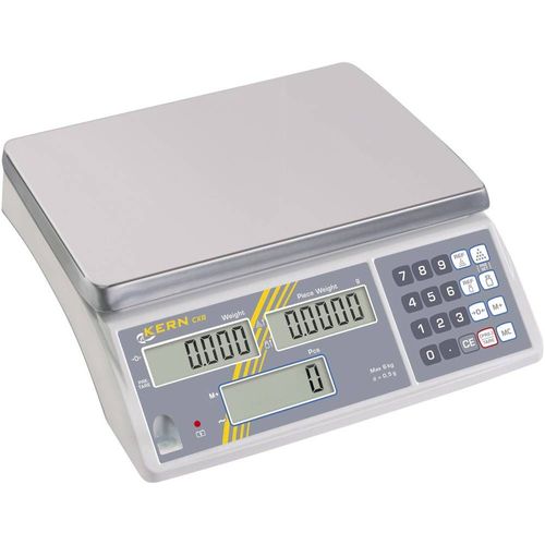 Balance de comptage Kern CXB 6K0.5 Plage de pesée (max.) 6 kg Résolution 0.5 g sur secteur, à batterie argent 1 pc(s)