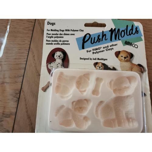 Moule En Résine Motif Chien Pour Pâte Fimo, Polymère