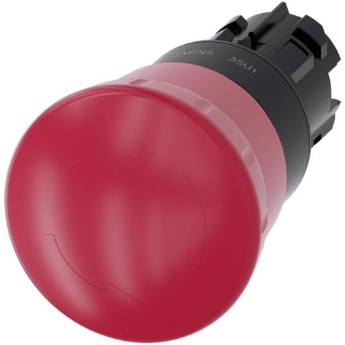 Arrêt d'urgence, Coup de poing collerette plastique rouge décrochage par rotation Siemens SIRIUS ACT 3SU1000-1HB20-0AA