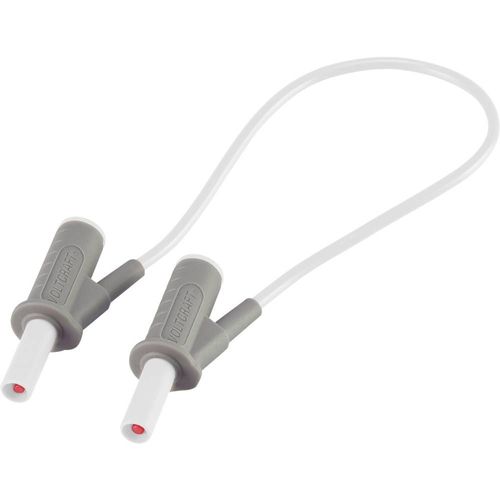 VOLTCRAFT MSB-501 Cordon de mesure de sécurité[Banane mâle 4 mm -Banane mâle 4 mm ] 0.25 m blanc