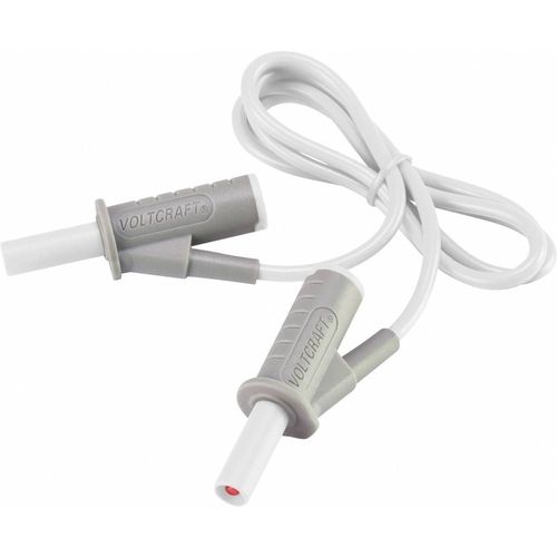 VOLTCRAFT MSB-501 Cordon de mesure de sécurité[Banane mâle 4 mm -Banane mâle 4 mm ] 0.75 m blanc