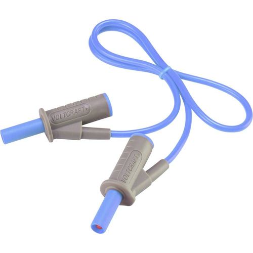 VOLTCRAFT MSB-501 Cordon de mesure de sécurité[Banane mâle 4 mm -Banane mâle 4 mm ] 0.5 m bleu