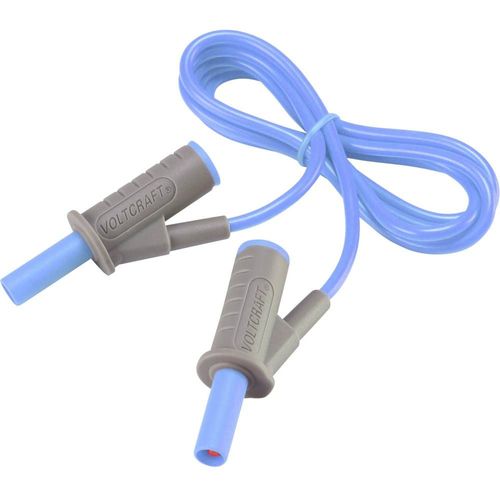 VOLTCRAFT MSB-501 Cordon de mesure de sécurité[Banane mâle 4 mm -Banane mâle 4 mm ] 1 m bleu